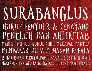 Surabanglus font