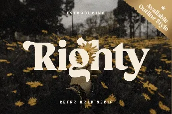 Righty font