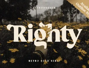 Righty font