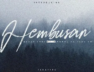 Hembusan Monoline font