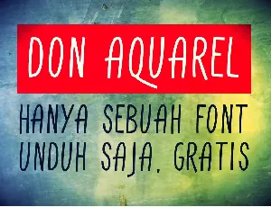 Don Aquarel font