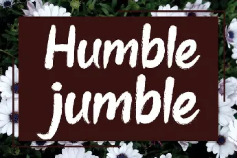 Humble jumble Brush font