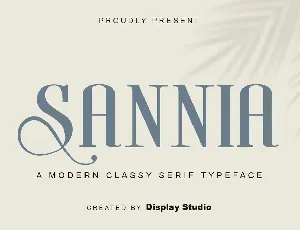 Sannia font