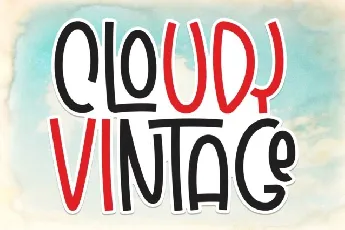 Cloudy Vintage Display font