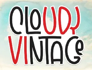 Cloudy Vintage Display font