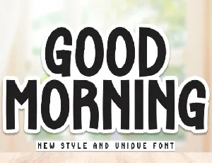 Good Morning Display font