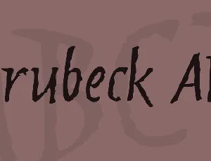 Brubeck AH font