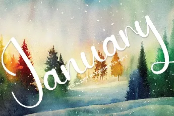 January Script font