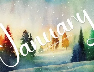 January Script font