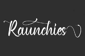 Raunchies Calligraphy font