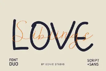 Siblings Love Script Duo font