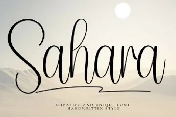 Sahara Script font