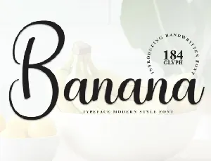 Banana Script font