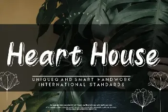 Heart House Display font