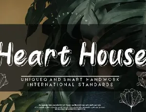Heart House Display font