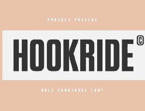 HOOKRIDE font