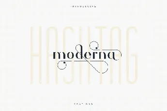 Hashtag Moderna Duo font