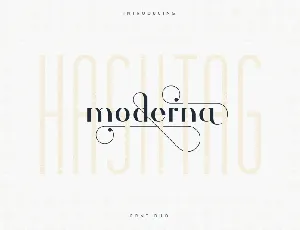 Hashtag Moderna Duo font