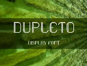 Dupleto font