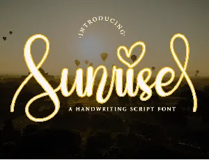 Sunrise font