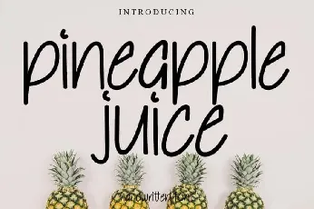 Pineapple Juice Handwritten font