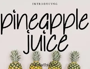 Pineapple Juice Handwritten font