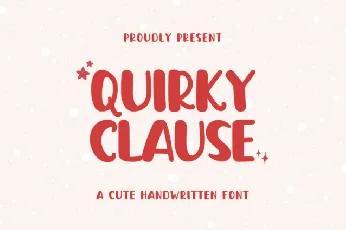 Quirky Clause Display font