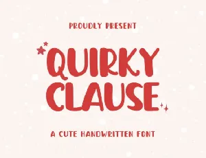 Quirky Clause Display font