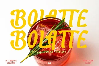 Bolatte DEMO font