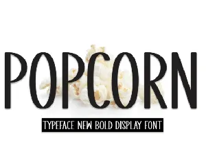 Popcorn Display font