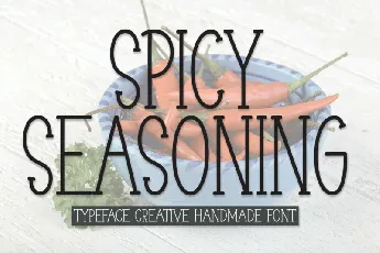 Spicy Seasoning Display font