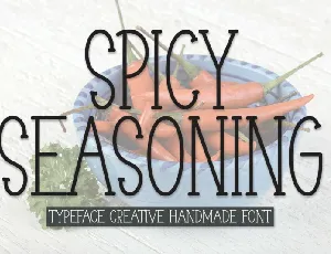 Spicy Seasoning Display font