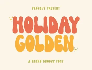 Holiday Golden Display font