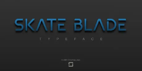 Skate blade font
