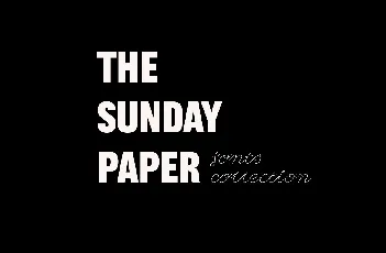 The Sunday Paper font