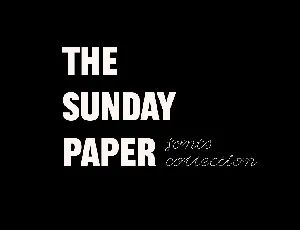 The Sunday Paper font