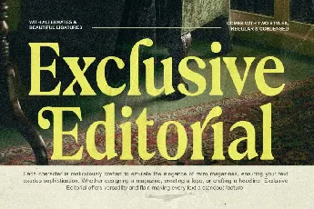 Exclusive Editorial Serif font