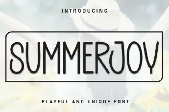 Summerjoy Display font