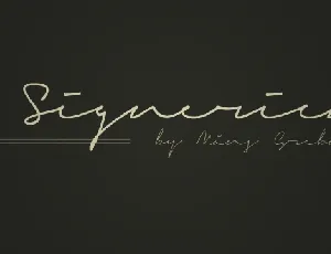 Signerica Signature font