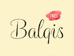 Balqis Free font