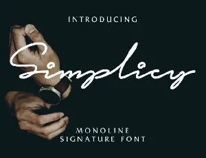 Simplicy Signature font