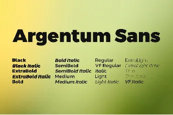 Argentum Sans font