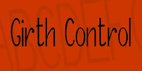 Girth Control font