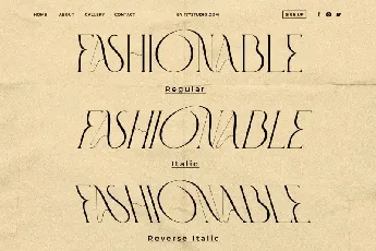 Fashionable â€“ Elegant Serif font