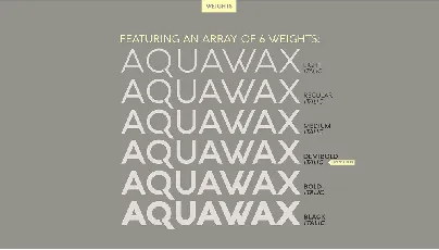 Aquawax Family font