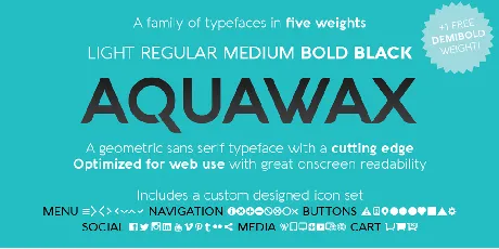 Aquawax Family font