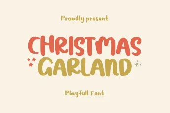 Christmas Garland Display font