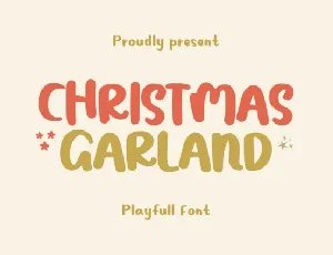 Christmas Garland Display font