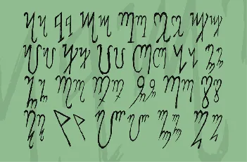 Theban Alphabet font