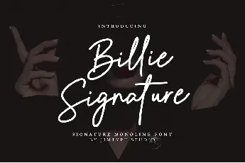 Billie Signature DEMO! font